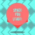 Text sign showing Space For Lease. Conceptual photo Available location for rent to use for commercial purposes Blank Royalty Free Stock Photo