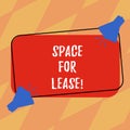 Text sign showing Space For Lease. Conceptual photo Available location for rent to use for commercial purposes Two Royalty Free Stock Photo