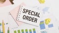 Text sign showing Special Order. A special item Royalty Free Stock Photo