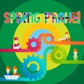 Text sign showing Spring Brake. Conceptual photo Easter week School vacation for students Party Relax Leisure.