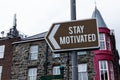 Text sign showing Stay Motivated. Conceptual photo Reward yourself every time you reach a goal with knowledge Empty