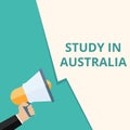 Text sign showing Study In Australia