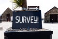 Text sign showing Survey. Conceptual photo research method used for collecting data from a predefined group Empty black