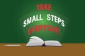 Text sign showing Take Small Steps Everyday. Conceptual photo Step by step you can reach all your goals Color Pages of