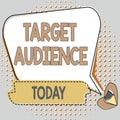 Text sign showing Target Audience. Word for category of showing you want to address your words to Lips Drawing Sharing