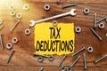 Inspiration showing sign Tax Deductions. Word for an amount or cost that subtracted from someone s is income New Ideas