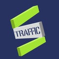 Text sign showing Traffic. Conceptual photo Vehicles moving on public highway Automobile motion Transport Royalty Free Stock Photo