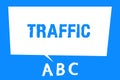 Text sign showing Traffic. Conceptual photo Vehicles moving on public highway Automobile motion Transport Royalty Free Stock Photo