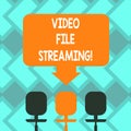 Text sign showing Video File Streaming. Conceptual photo video be viewed online without being downloaded Blank Space