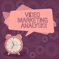 Text sign showing Video Marketing Analysis. Conceptual photo software that centralize and deliver video online Blank