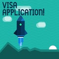 Text sign showing Visa Application. Conceptual photo sheet to provide your basic information.