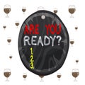 Text sign showing Are You Ready Question. Conceptual photo used telling someone start something when feel prepared Oval