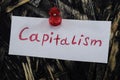 A simple and understandable inscription, capitalism