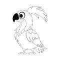 This text is simpler if we imagine it as a beautiful bird with bright feathers that brings joy. Childrens coloring page.