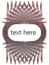 Text space and border design oval shaped