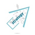 Text Strategy. Finance concept . Data protection and secure elements inforgaphic set