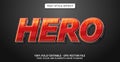 Text Style with HeroTheme. Editable Text Style Effect Royalty Free Stock Photo