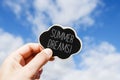 Text summer dreams in a thought bubble Royalty Free Stock Photo