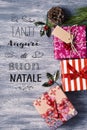 Text tanti auguri di buon natale, merry christmas in italian