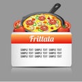 Text template with frittata Royalty Free Stock Photo