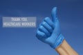 Text thank you, healthcare workers Royalty Free Stock Photo