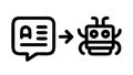 Text to Bot Conversion: AI Language Processing Automation. vector design Generative AI Royalty Free Stock Photo