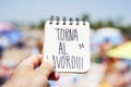 Text torna al lavoro, back to work in italian Royalty Free Stock Photo