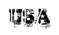 Text USA - United States of America. The inscription on a white background. Vector illustration EPS 10 Royalty Free Stock Photo