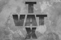 Text ` VAT ` TAX ` on old cement wall. Tariff wall concept Royalty Free Stock Photo