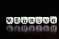 Text wedding cube Royalty Free Stock Photo
