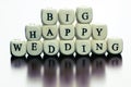 Text wedding cube Royalty Free Stock Photo