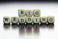 Text wedding cube Royalty Free Stock Photo