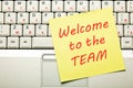 Welcome To The Team Concept Royalty Free Stock Photo