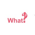 Text what question exclamation design symbol vector