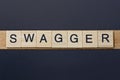 Text on word swagger from gray wooden letters