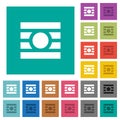 Text wrap around objects square flat multi colored icons Royalty Free Stock Photo