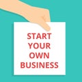 text writing Start Your Own Business