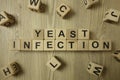 Text yeast infection from wooden blocks