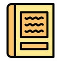 Textbook oratory icon vector flat