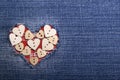 Textile applique for Valentine's Day.