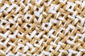 Detail of straw hat from interwoven toyo fibers Royalty Free Stock Photo