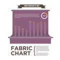 Textile background with infographic chart. fabric on heddle mach Royalty Free Stock Photo