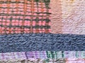 Textured and batik pieces of patchwork cloth