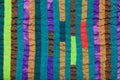 Stitched patchwork scarf from narrow silk strips Royalty Free Stock Photo