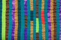 Stitched patchwork scarf from narrow silk strips