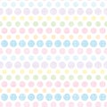 Textile circles seamless pattern. Vector woven fabric texture on white background. Pastel colors.