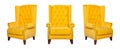 Textile classic yellow chair