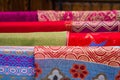 Textile, cloth on market Royalty Free Stock Photo