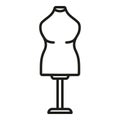 Textile craft mannequin icon outline vector. Tailor clothes