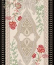 Textile Digital Motif flower dupatta